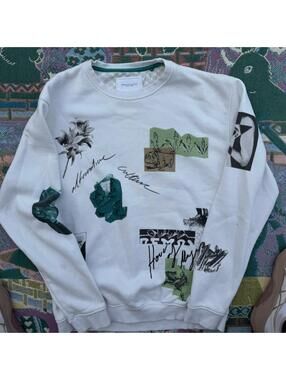 Denim & Flower Ricky Singh White Graphic Sweatshirt EUR L USA L MEX 42